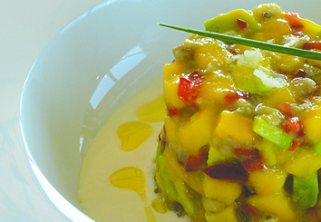 Foto Receta Axarco steak de boquerón y mango Trops