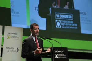 El Rey, Felipe VI, clausurando el VII Congreso de Cooperativas Agroalimentarias